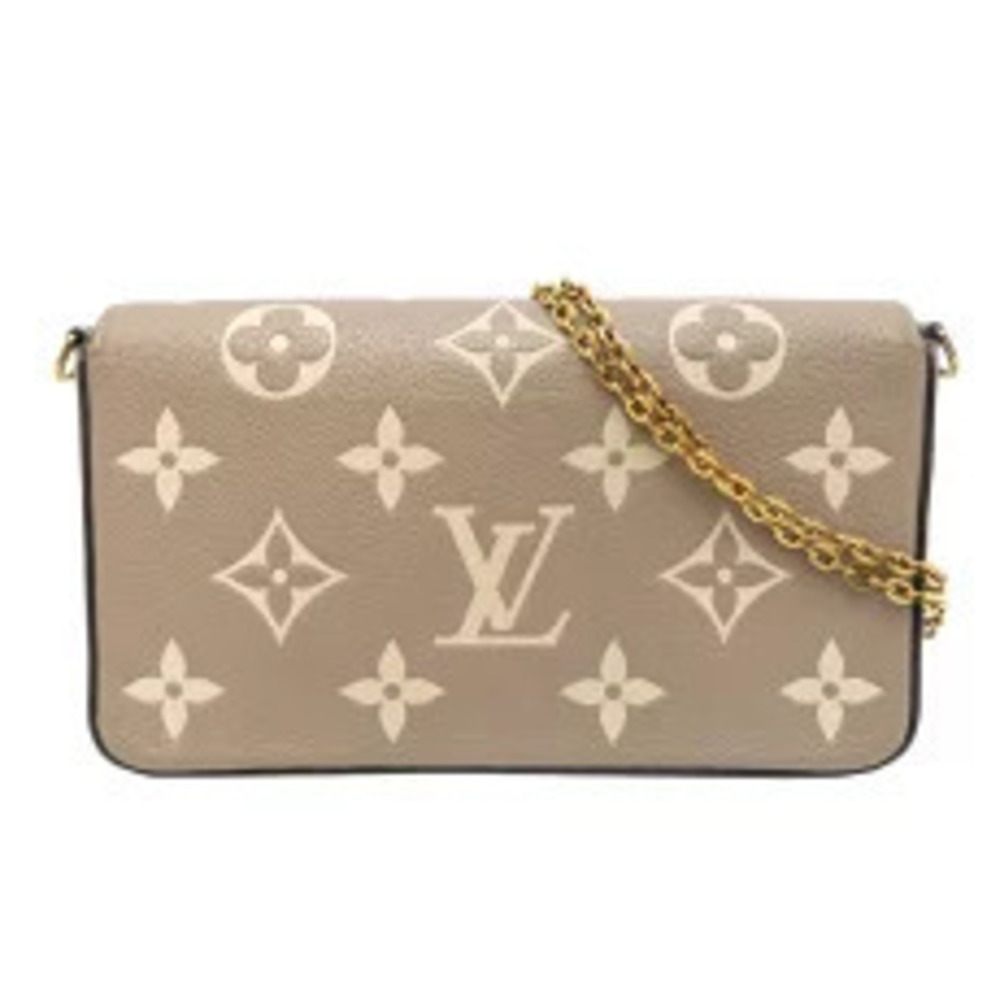 Louis Vuitton Empreinte Bicolor Shoulder Monogram Bag Pochette Felicie Brown